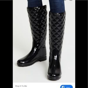 Quilted hunter boots
